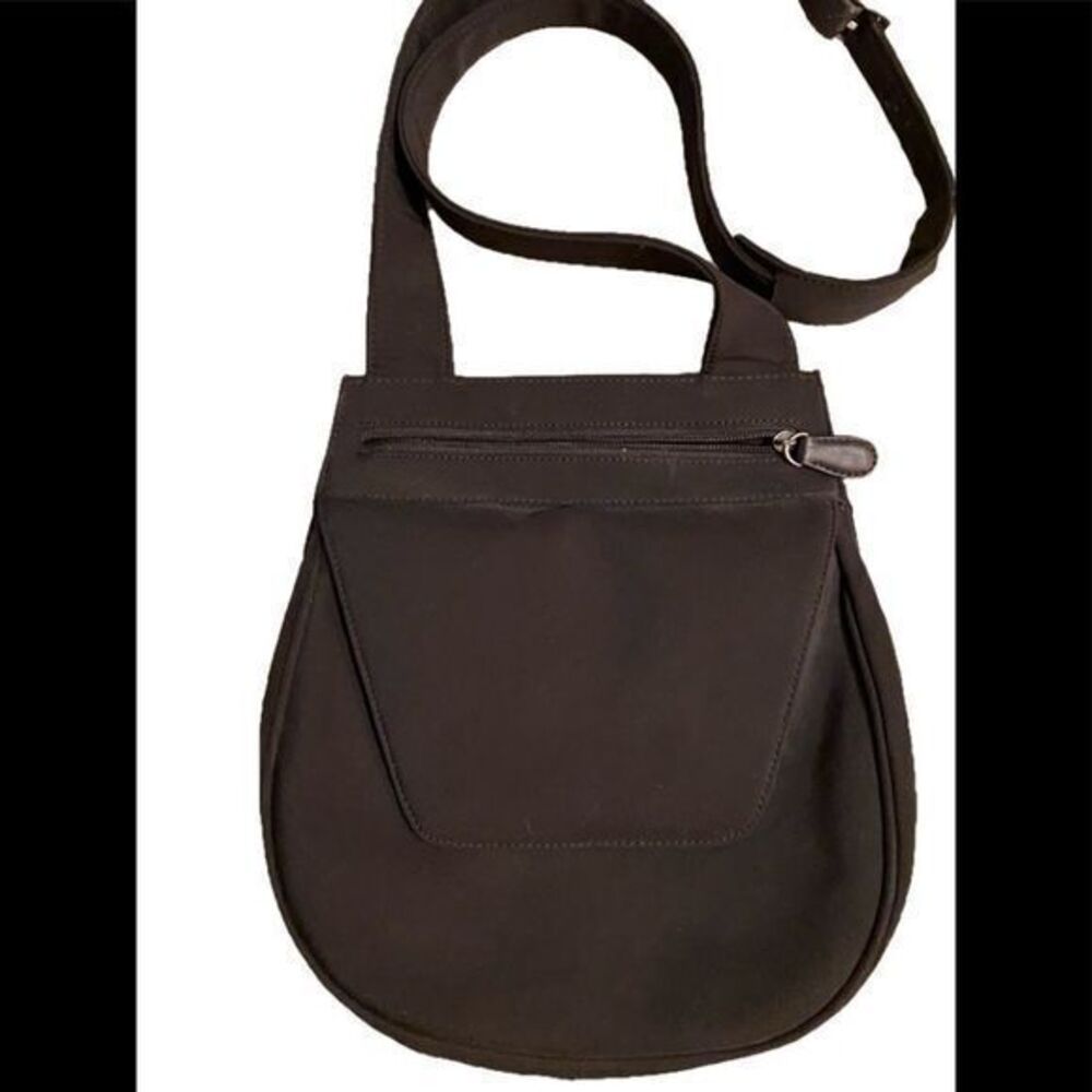 - Travelsmith Nylon Crossbody Bag -9x9 black nylon